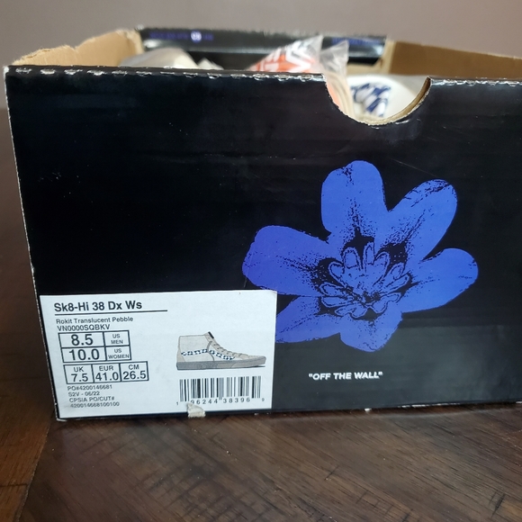 Vans Sk8-Hi 38 Dx Ws Rokit Translucent Pebble Men Size 8.5, Women Size 10 - Picture 13 of 13